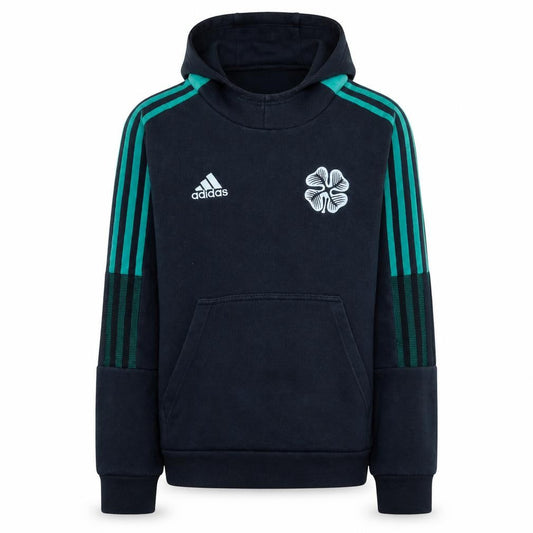 Adidas Boys Black & Teal Pullover Hoodie 13-14 Years Celtic Football Fan Gear