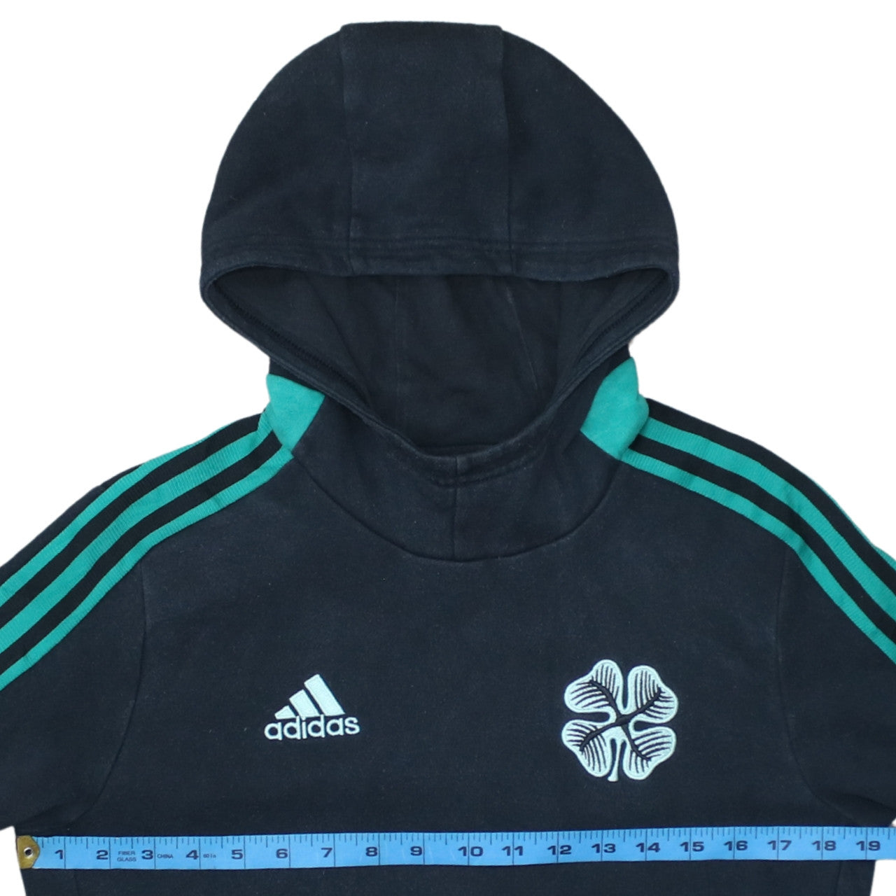 Adidas Boys Black & Teal Pullover Hoodie 13-14 Years Celtic Football Fan Gear