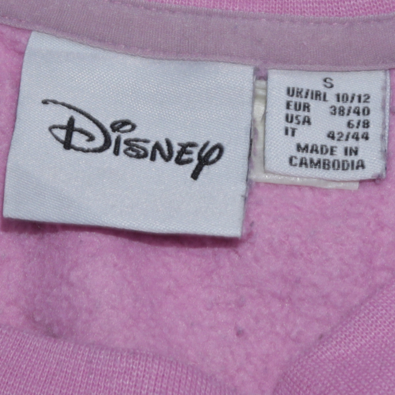Disney Women Pink Lizzie McGuire Sweatshirt Size S 10/12 Graphic Print