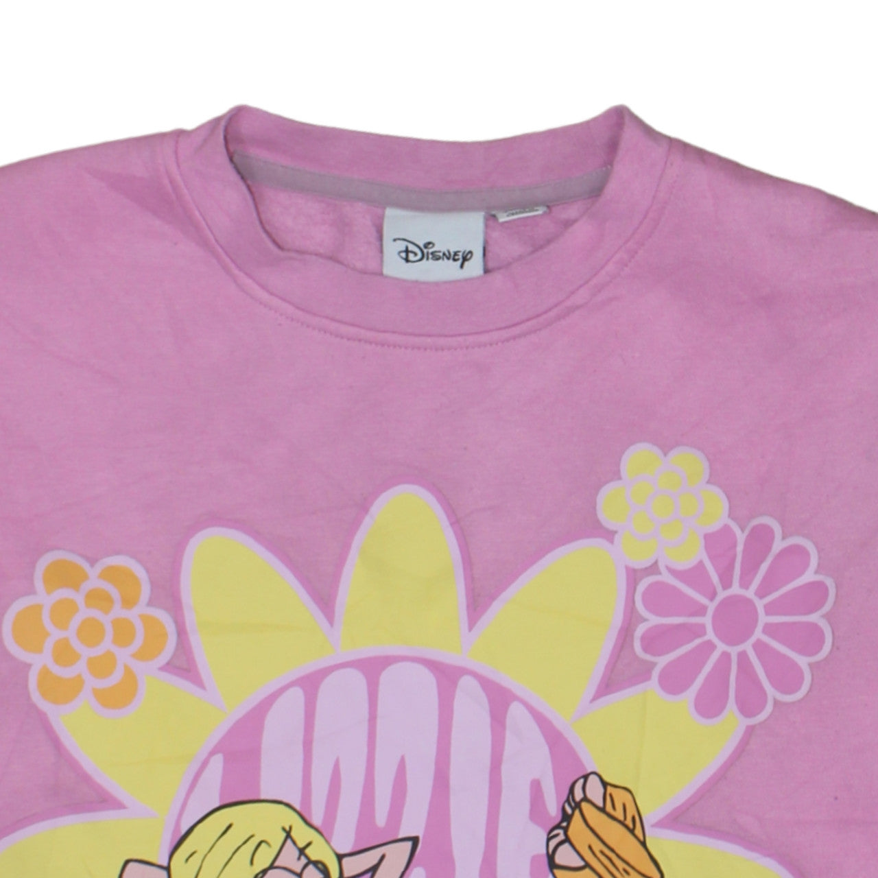 Disney Women Pink Lizzie McGuire Sweatshirt Size S 10/12 Graphic Print