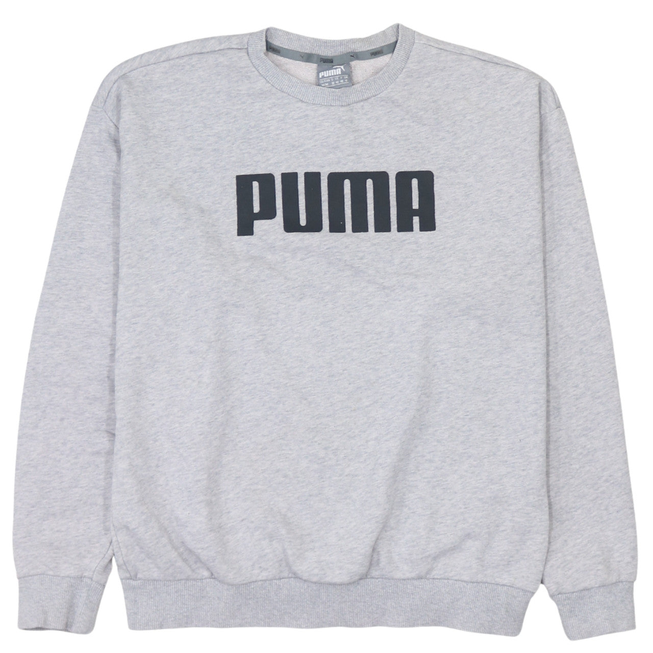 Puma Women Grey Crew Neck Logo Sweatshirt UK 12 M
