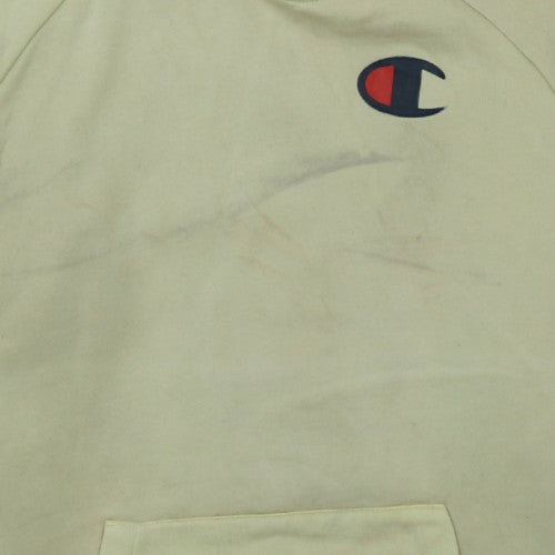 Champion Women's Beige Pullover Hoodie X-Small Logo Print