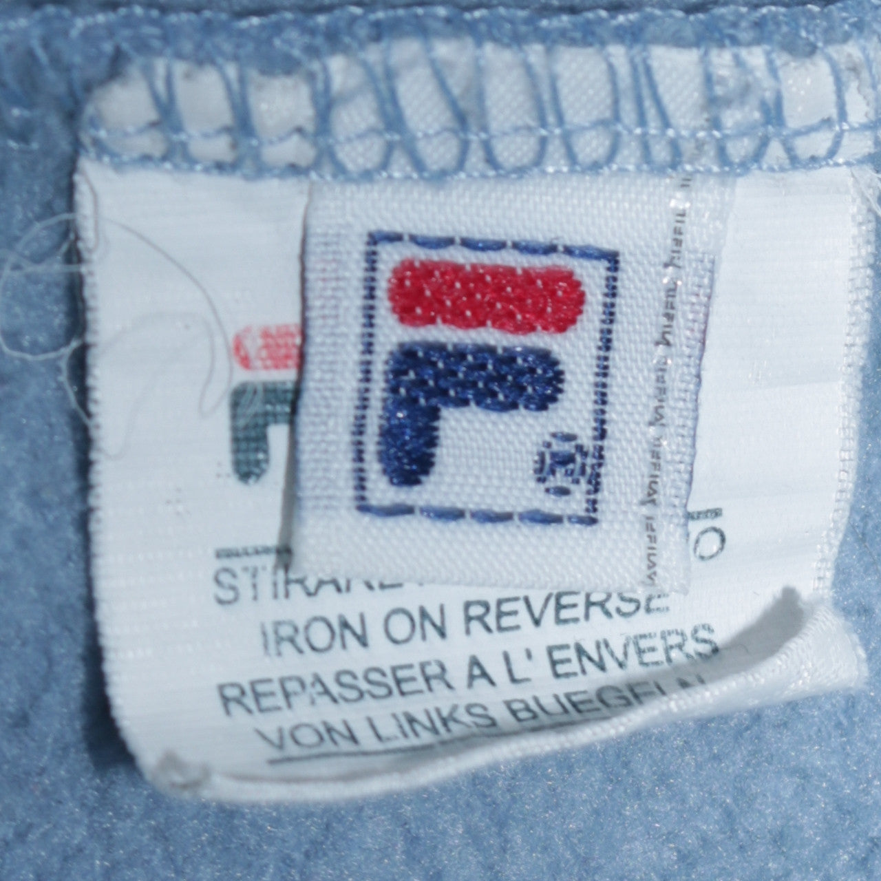 Fila Men's Blue Pullover Hoodie L Embroidered Logo Fleece Sweatshirt