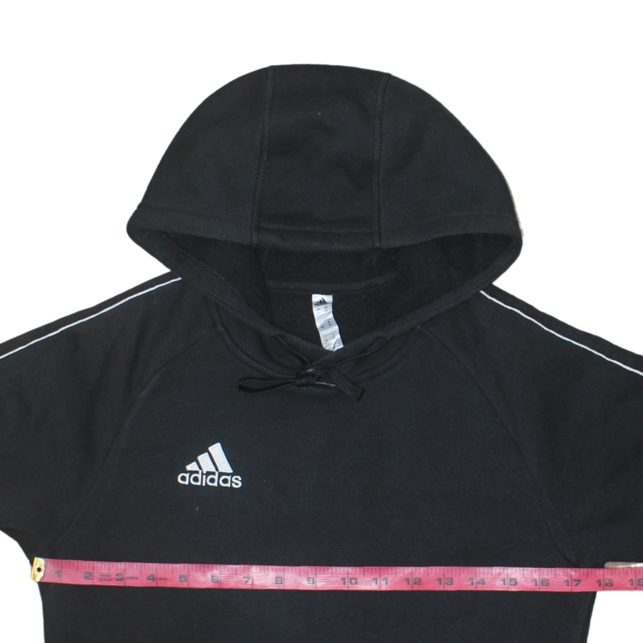 Adidas Men's Black XS Pullover Hoodie Embroidered Logo Sportswear
