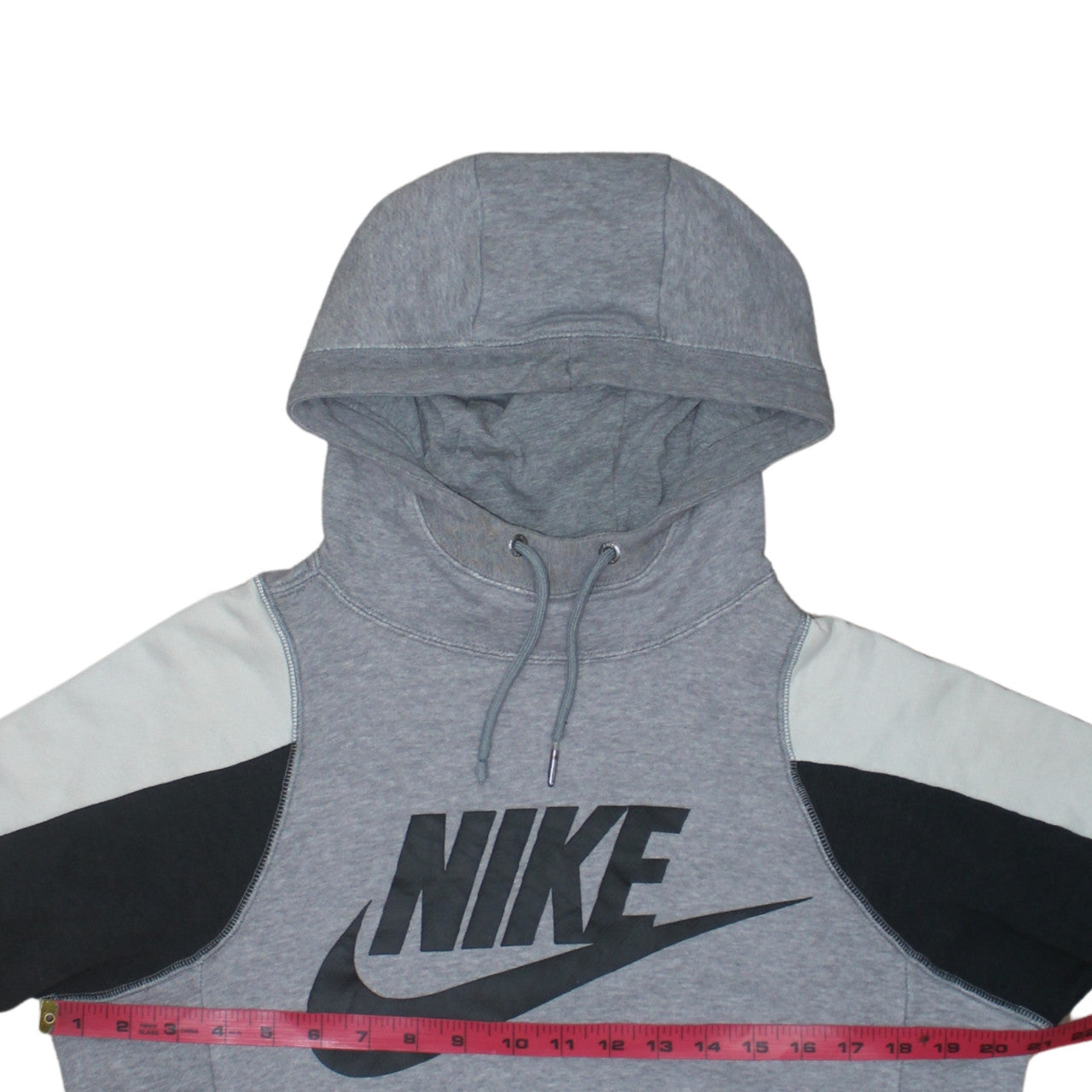 Nike Men's Grey Pullover Hoodie Small Logo Graphic Fleece