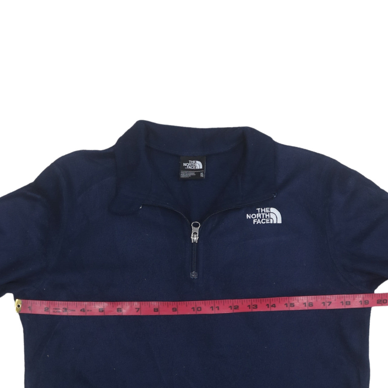The North Face Boys Blue Fleece Sweatshirt XL 1/4 Zip Pullover Outdoor Warm