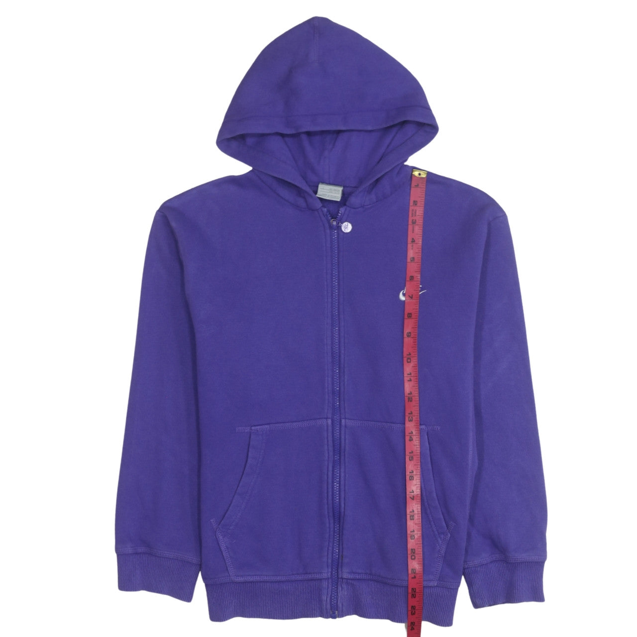 Nike Boys Purple Full Zip Hoodie Size 12-13 Years L Sportswear Cotton