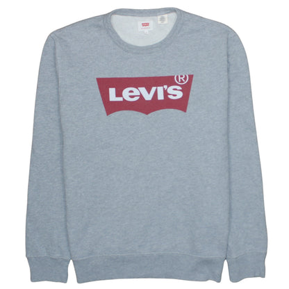 Levi's Men's Grey Logo Pullover Crew Neck Sweatshirt Size S