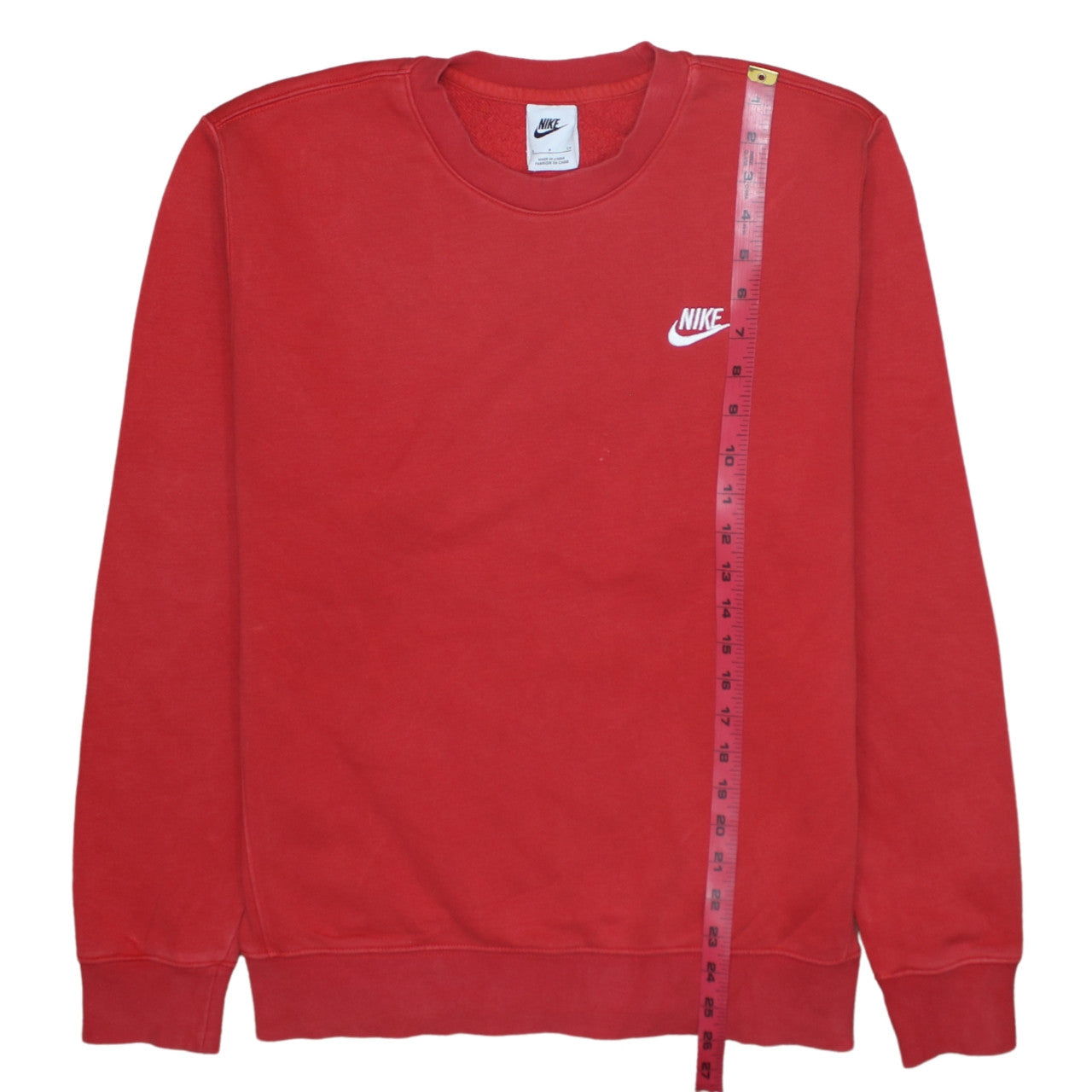 Nike Mens Red Crew Neck Pullover Sweatshirt Size S