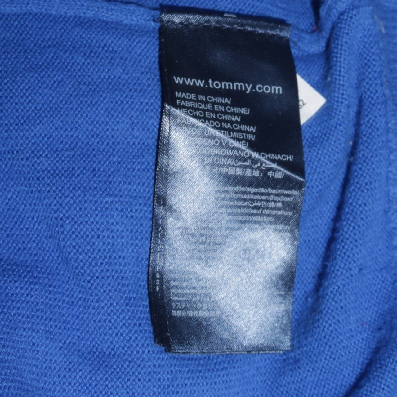 Tommy Hilfiger Men’s Blue Cotton Crew Neck Jumper 2XL