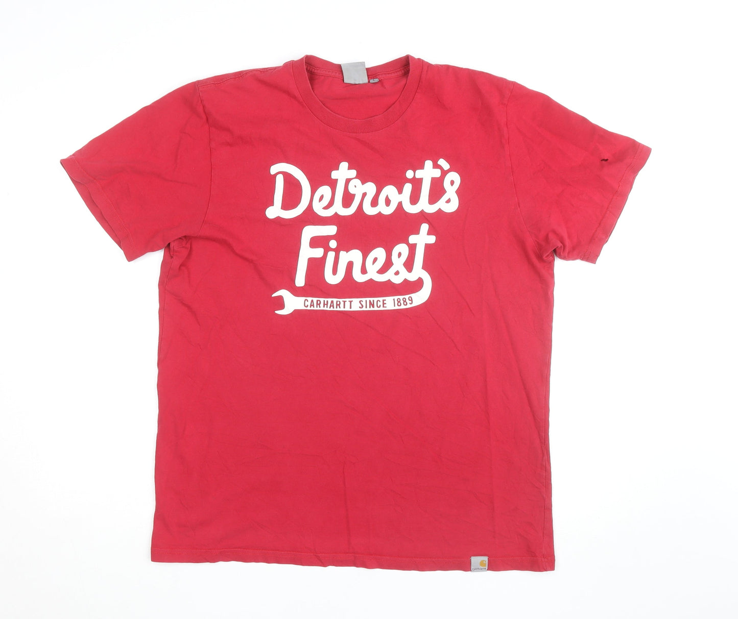 Carhartt Men's Red Detroit's Finest Graphic Cotton T-Shirt L