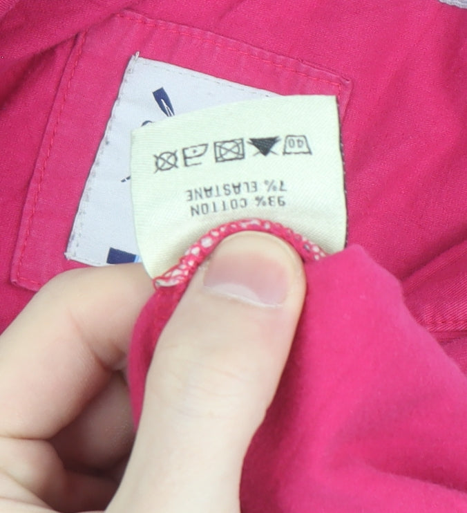 Crew Clothing Co. Womens Pink Size 12 Henley Hoodie Cotton Blend