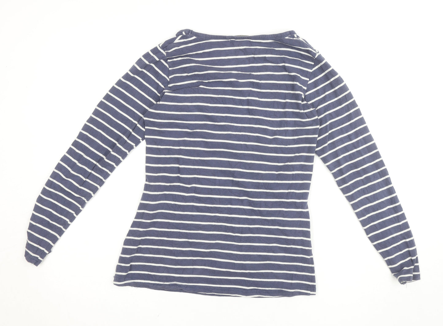 Mamas & Papas Women's Blue Striped Long Sleeve Maternity T-Shirt Size 10