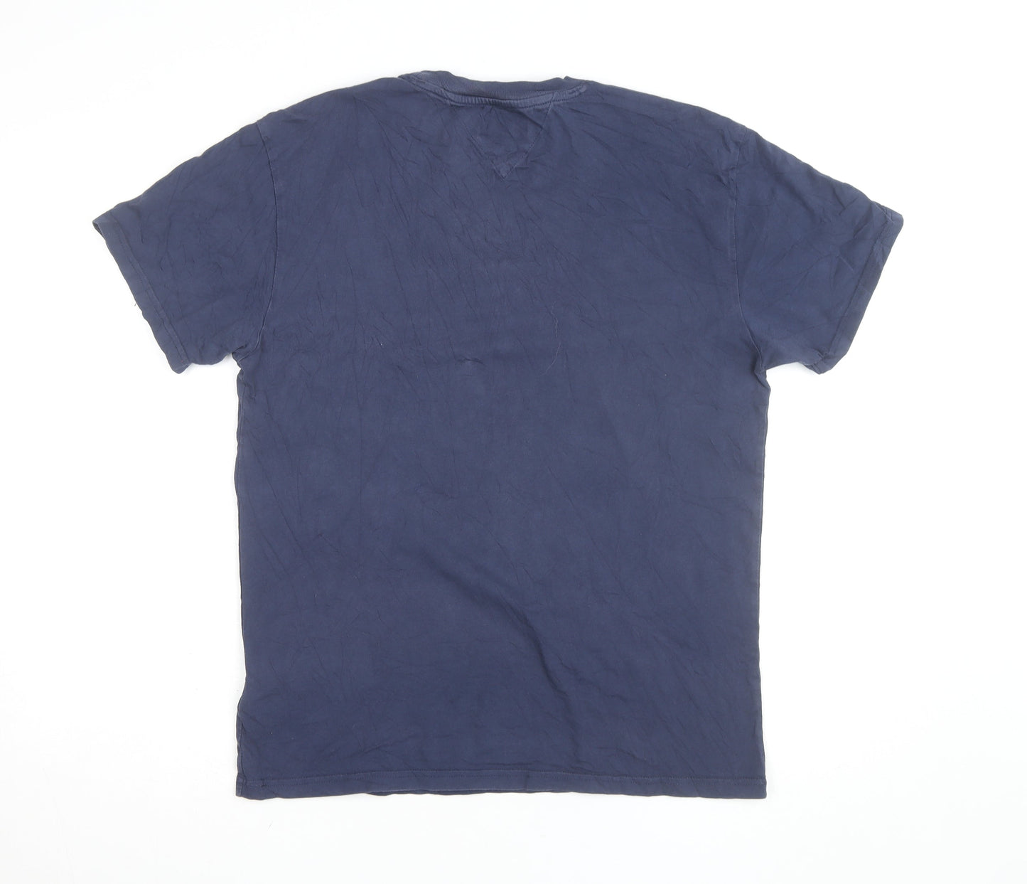 Tommy Jeans Men's Blue Cotton Logo T-Shirt Size M Short Sleeve