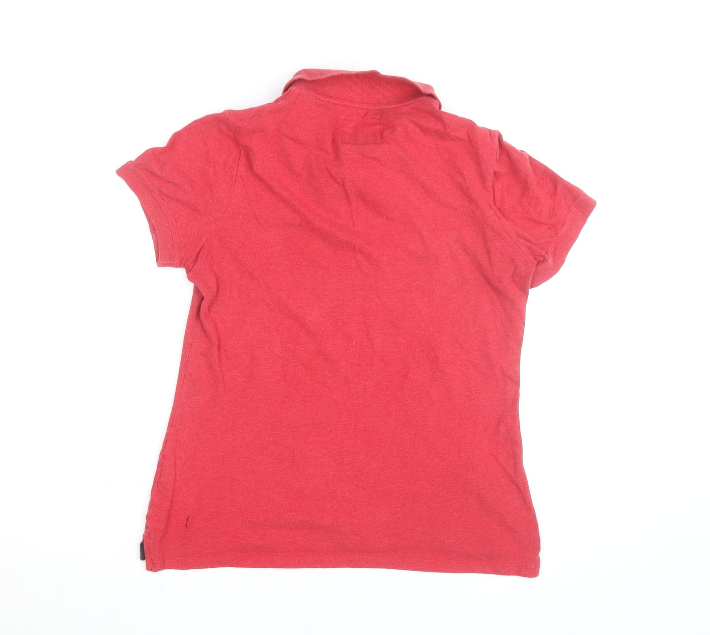 Jack Wills Women's Red Short Sleeve Cotton Polo Shirt UK 12