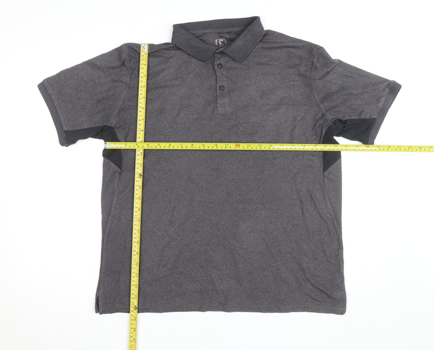 Decathlon Men's Grey Polo Shirt L Athletic Fit Moisture Wicking