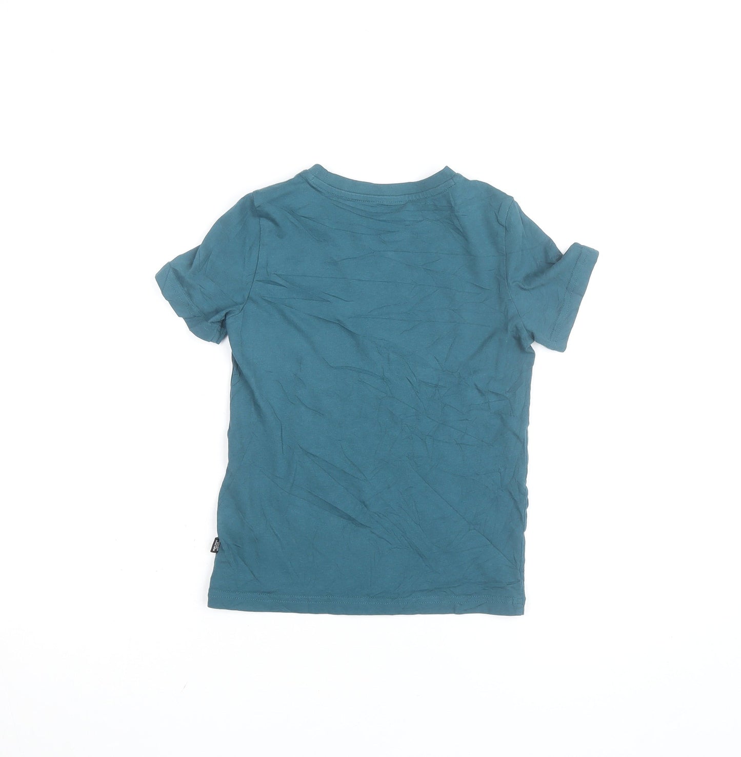 Puma Boys Blue 7-8 Years Graphic Logo Crew Neck Cotton T-Shirt