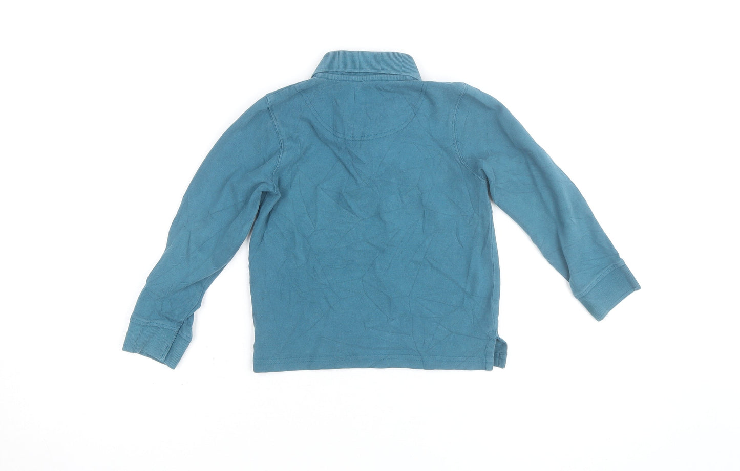 Timberland Boys Blue Long Sleeve Cotton Polo Shirt Size 6 Years