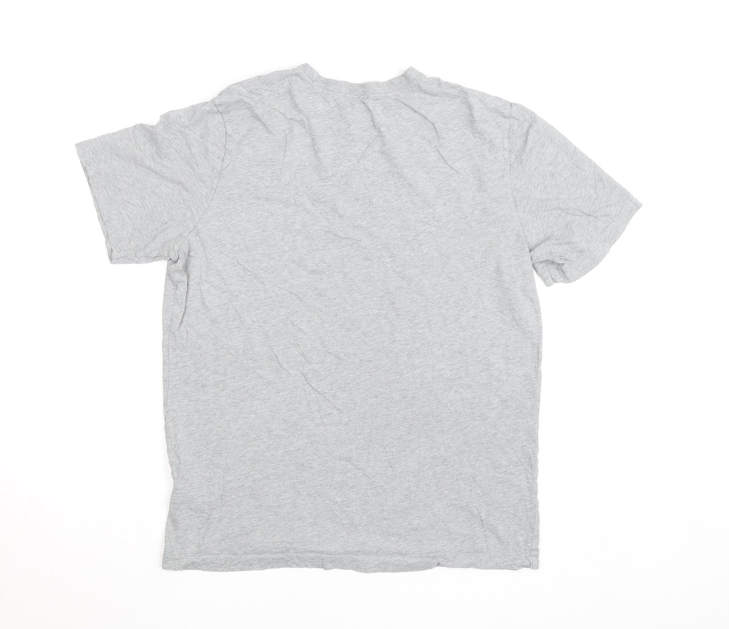 Nike Women's Grey Cotton Crew Neck Short Sleeve T-Shirt M