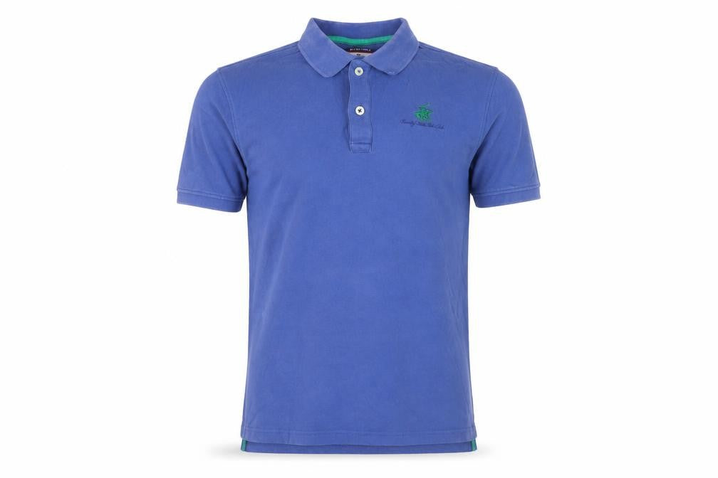 Beverly Hills Polo Club Men's Blue Cotton Polo Shirt Medium