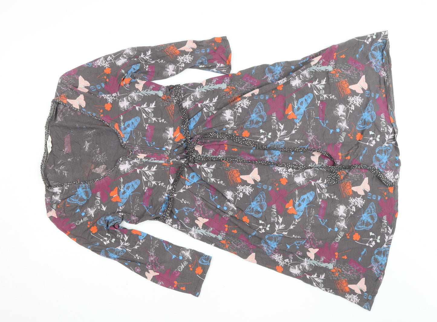 Holly Willoughby Women’s Multicoloured Butterfly Print Jersey Wrap Dress Size 12