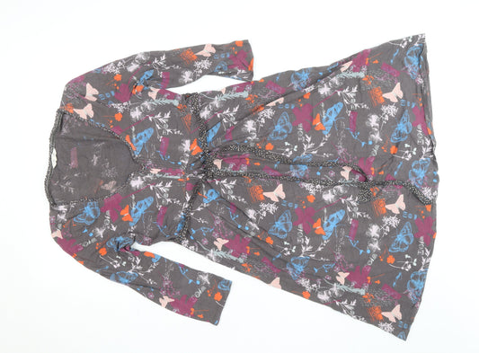 Holly Willoughby Women’s Multicoloured Butterfly Print Jersey Wrap Dress Size 12