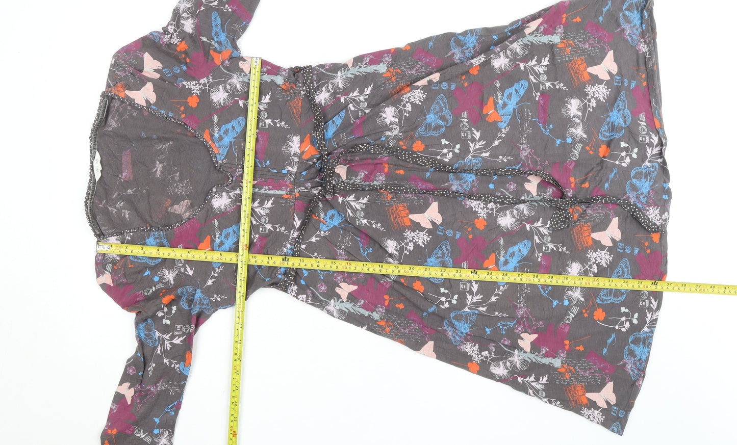 Holly Willoughby Women’s Multicoloured Butterfly Print Jersey Wrap Dress Size 12