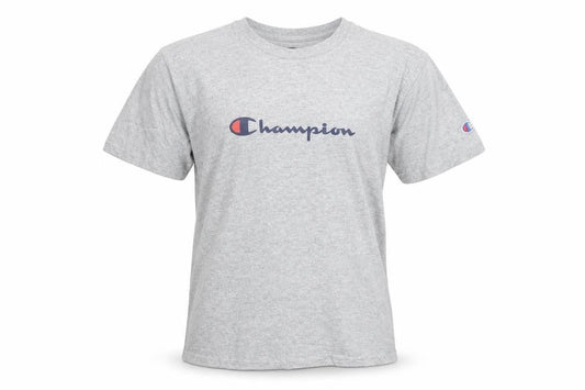 Champion Boys Grey Crew Neck Short Sleeve Sports T-Shirt Size 13 Years