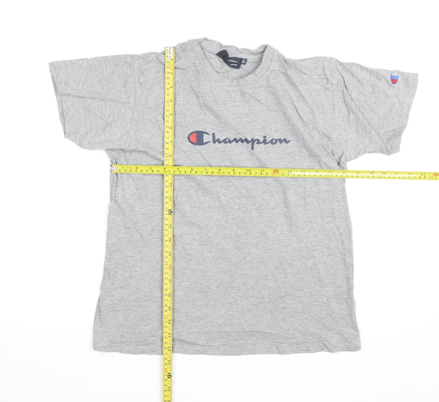 Champion Boys Grey Crew Neck Short Sleeve Sports T-Shirt Size 13 Years