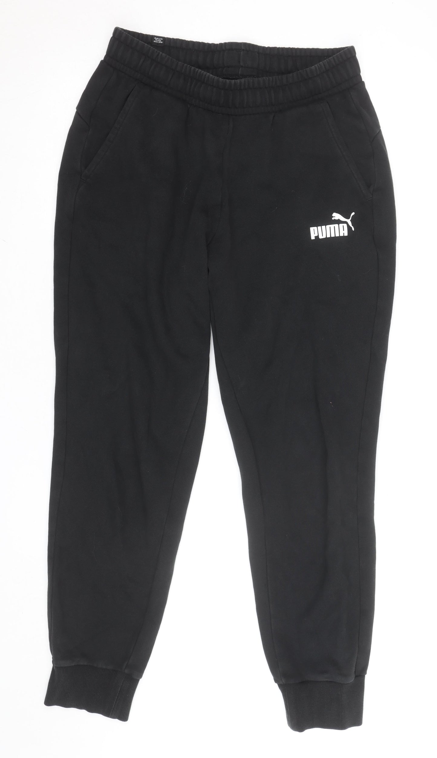 Puma Men's Black Jogger Sweatpants M Cotton Blend Activewear Trousers
