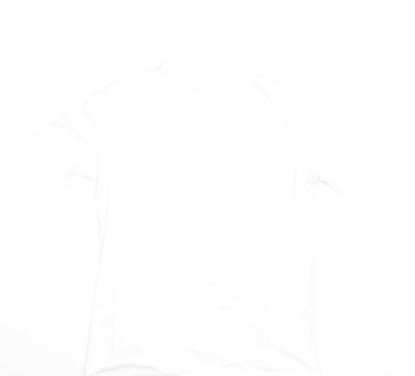 Hoodrich Men's White Cotton Crew Neck Short Sleeve T-Shirt Size L