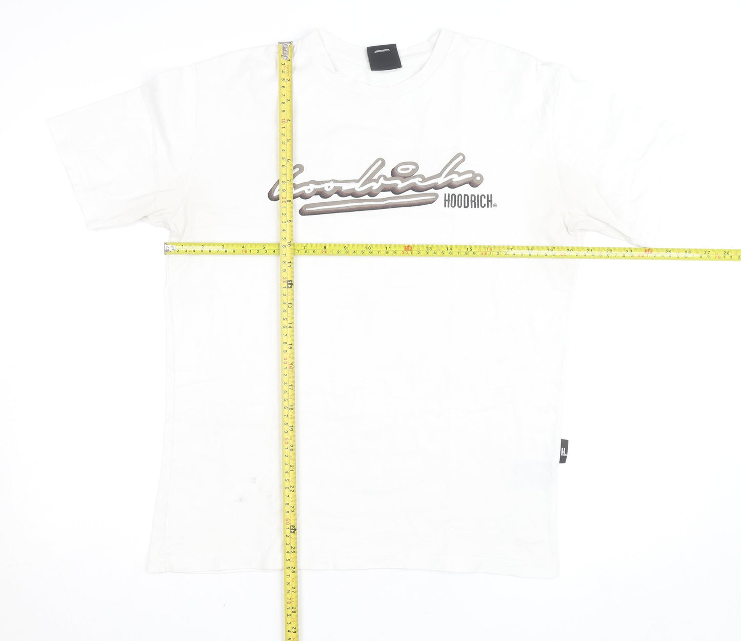 Hoodrich Men's White Medium Logo Graphic Cotton T-Shirt