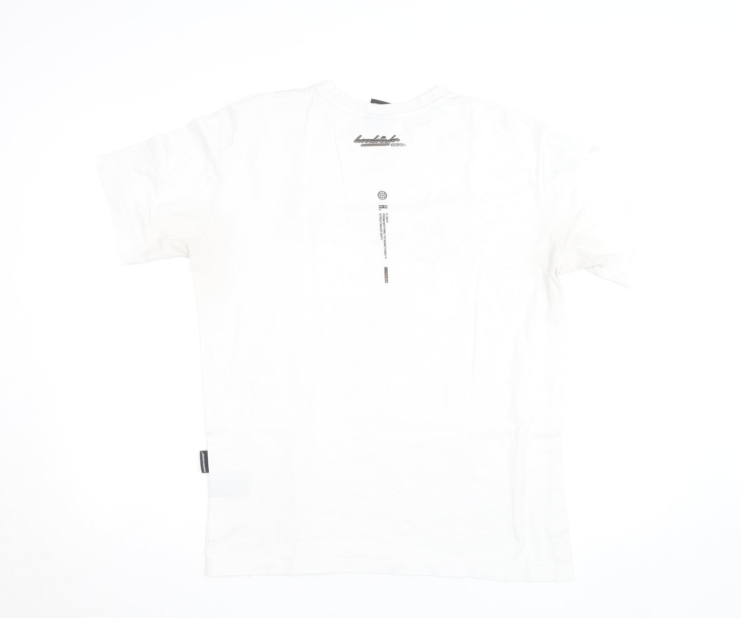 Hoodrich Men's White Medium Logo Graphic Cotton T-Shirt