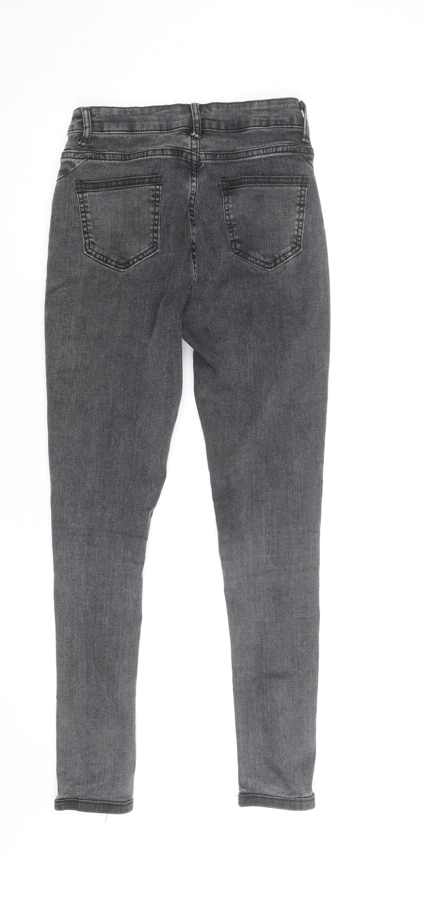 SHEIN Women's Grey High Rise Skinny Jegging Stretch Trousers XS