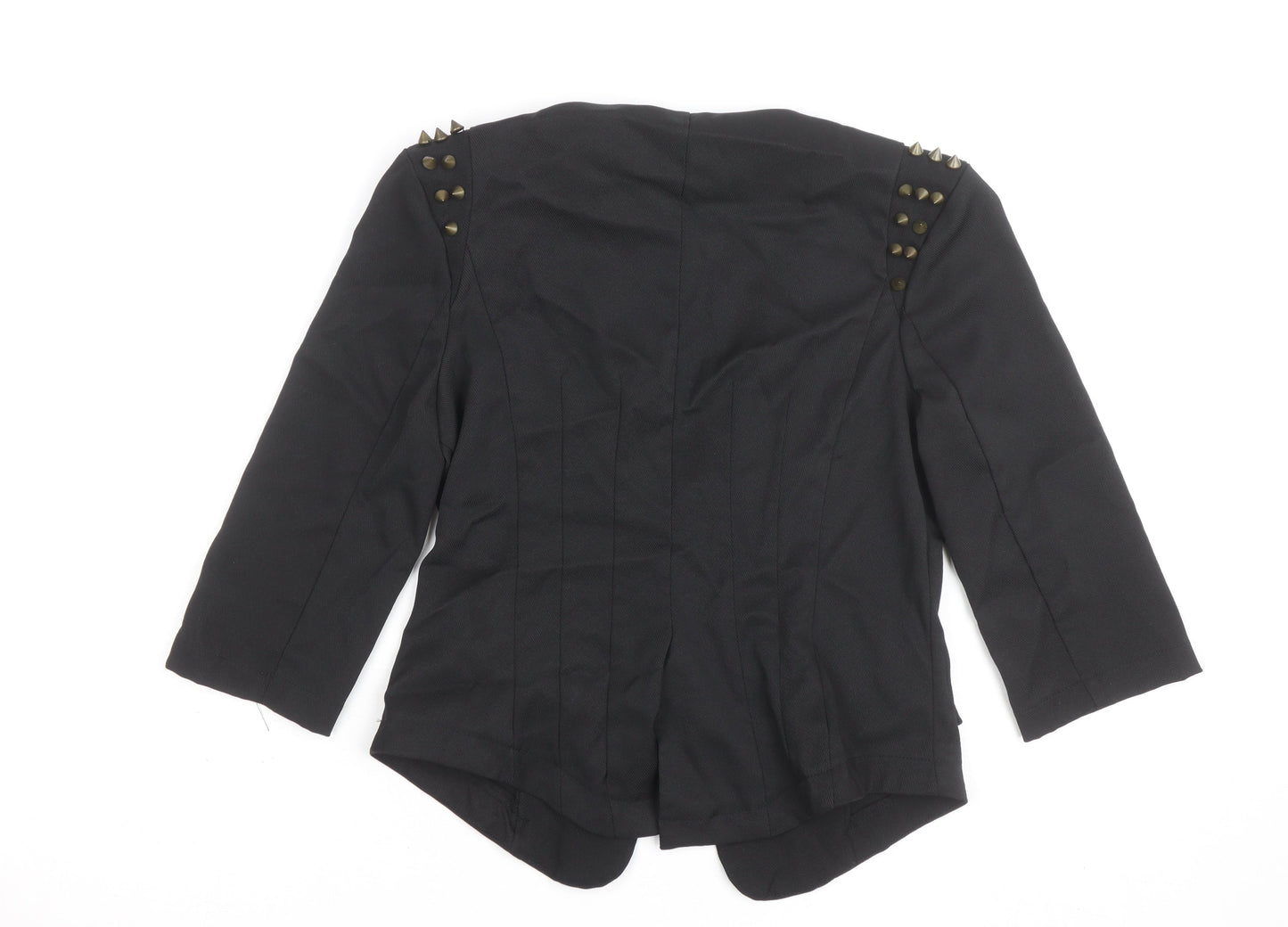 AD LIB Women's Black Studded 3/4 Sleeve Blazer Size 8