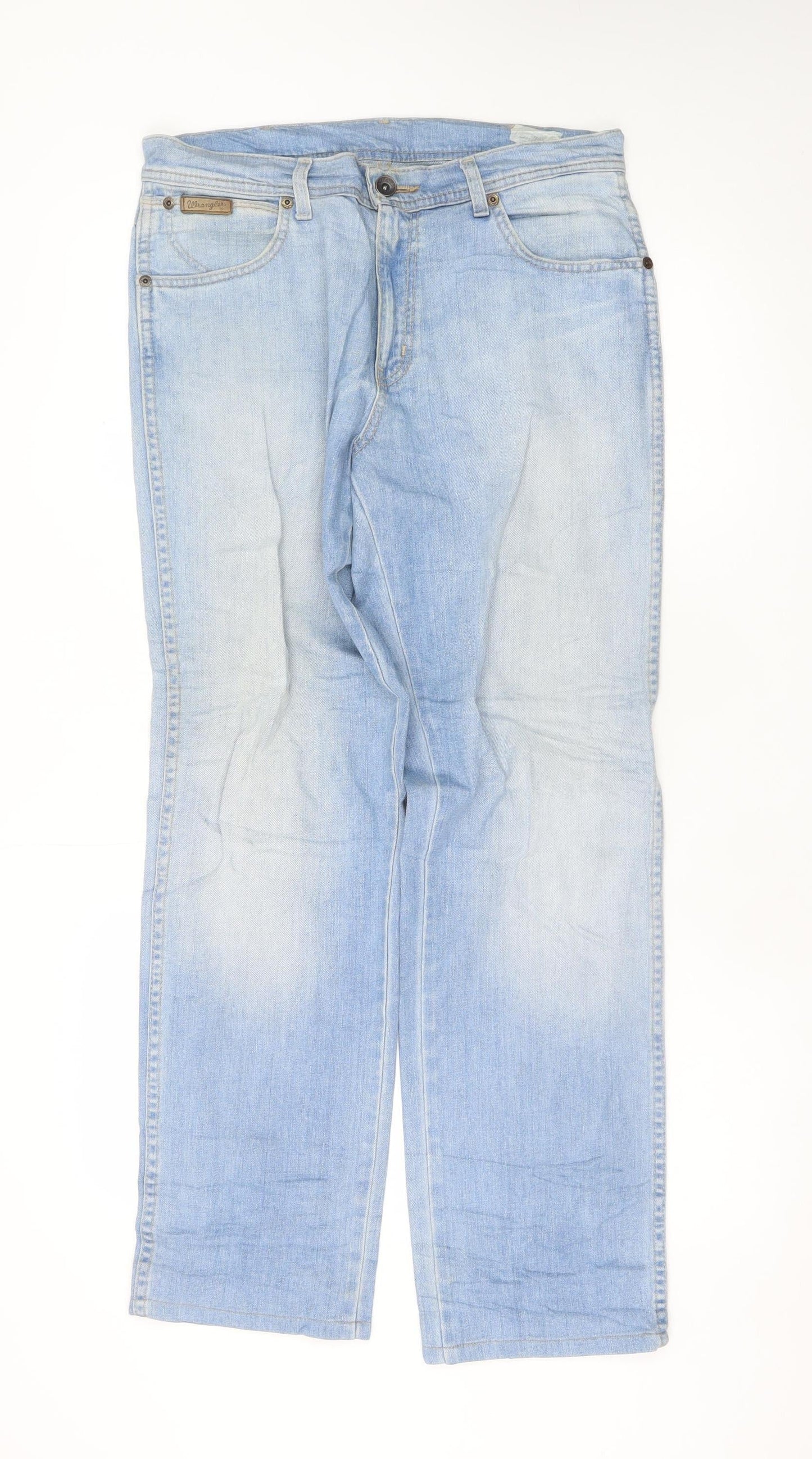 Wrangler Women’s Blue Straight Leg Texas Stretch Jeans Size 16 Regular