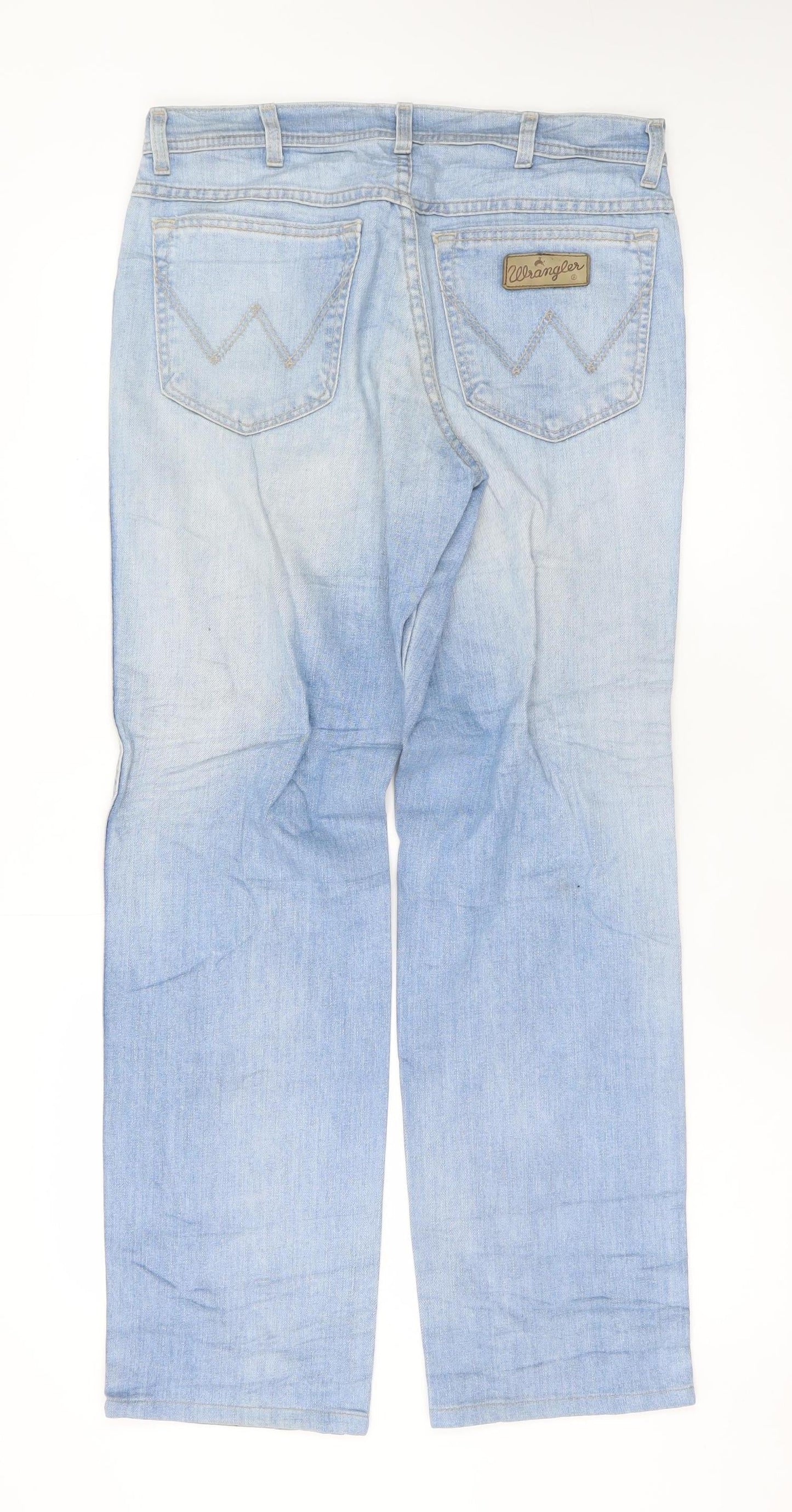 Wrangler Women’s Blue Straight Leg Texas Stretch Jeans Size 16 Regular