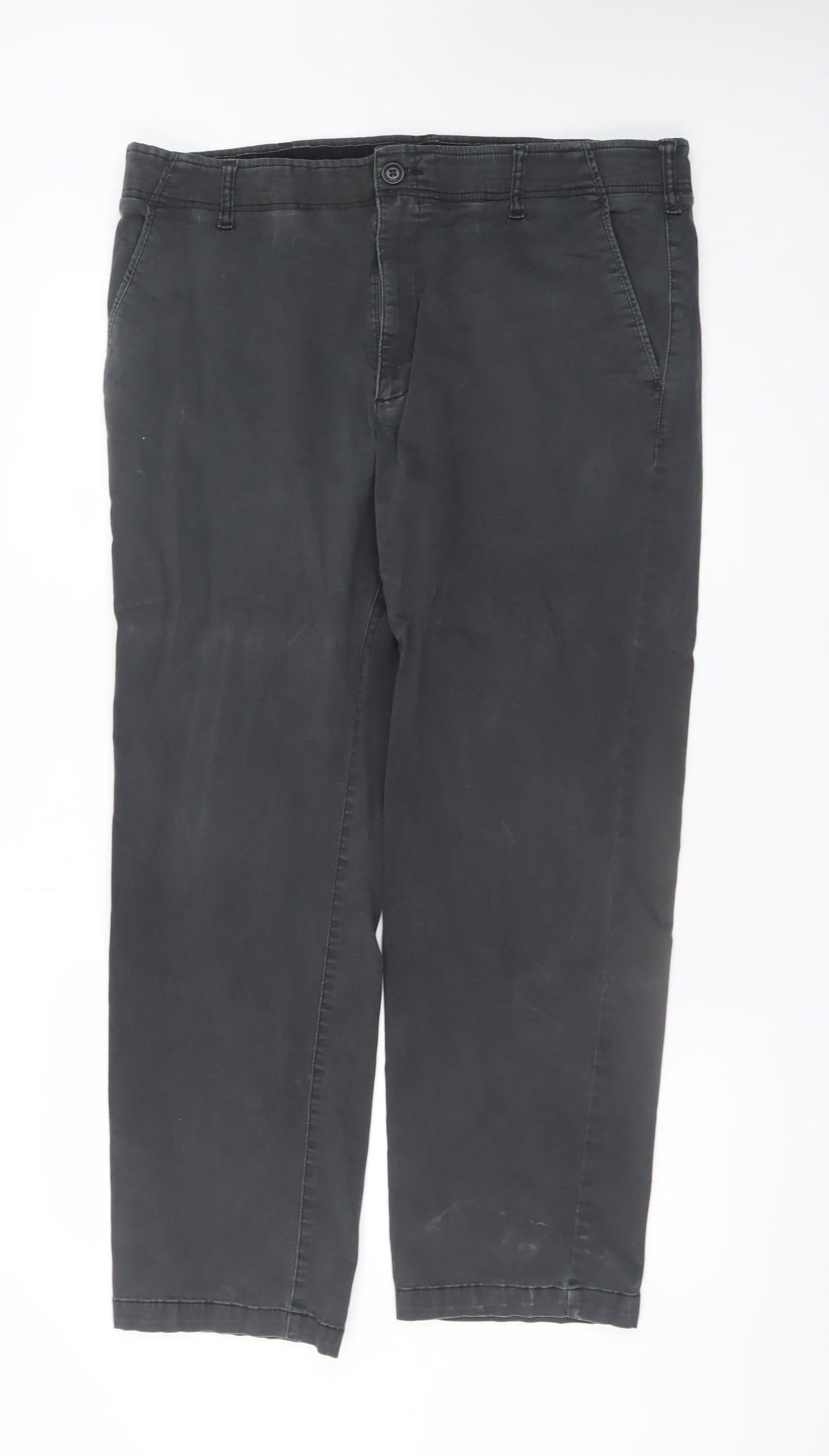Lee Men's Black X-Treme Comfort Khaki Chino Trousers 40x30