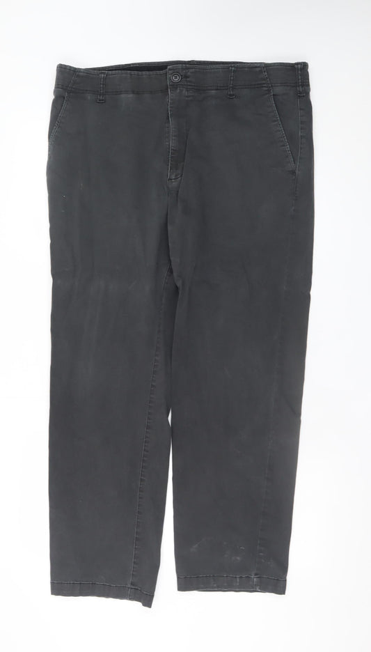 Lee Men's Black X-Treme Comfort Khaki Chino Trousers 40x30