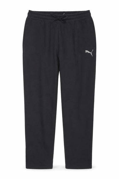 Puma Men's Black Fleece Sweatpants L Regular Fit Drawstring Trousers