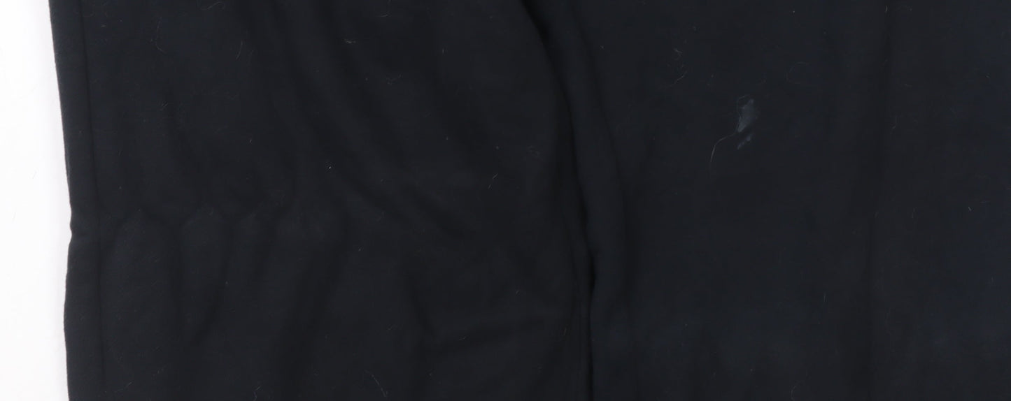 Puma Men's Black Fleece Sweatpants L Regular Fit Drawstring Trousers