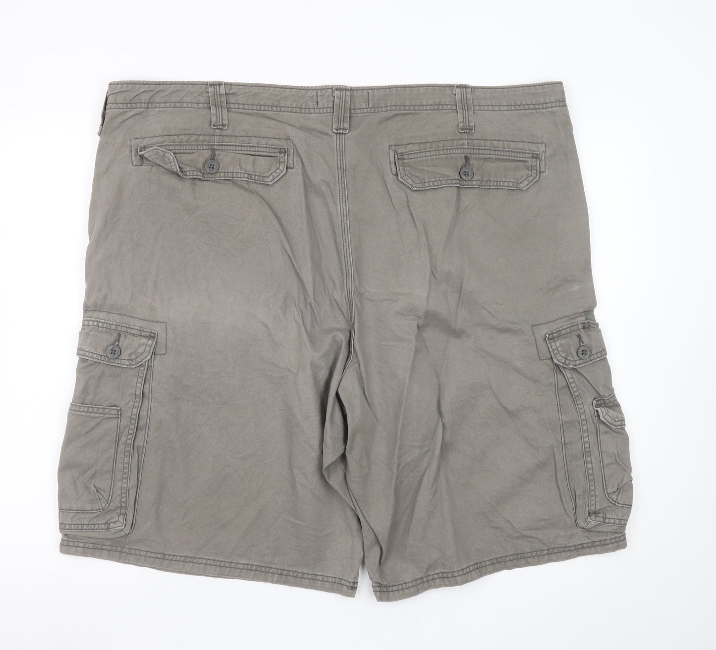 Lee Men's Grey Cotton Cargo Shorts Size 46 Regular Fit
