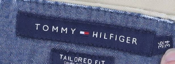 Tommy Hilfiger Men’s Beige Chino Trousers 36/34 Classic Fit