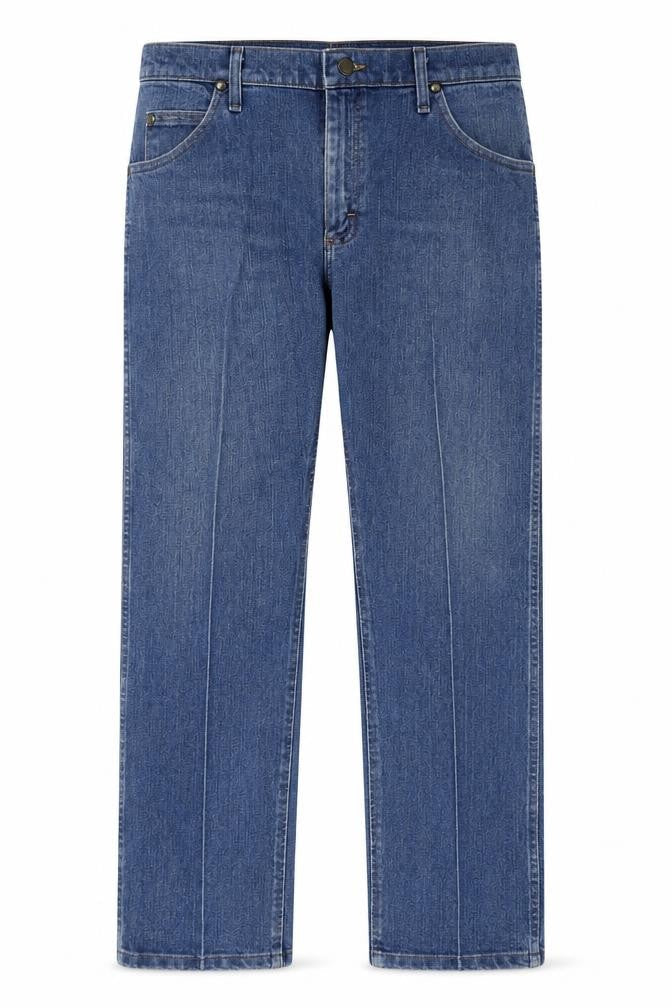 Wrangler Men's Blue Denim Straight Jeans 35x30 Classic Fit