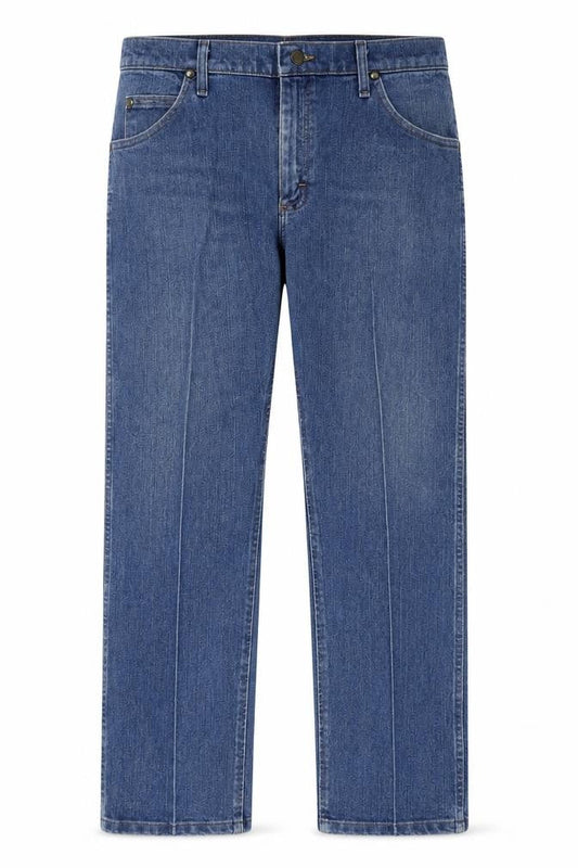 Wrangler Men's Blue Denim Straight Jeans 35x30 Classic Fit