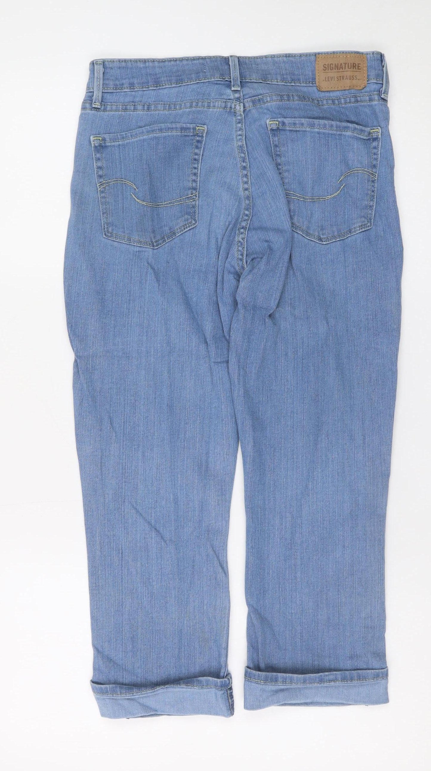 Levi Strauss Women’s Blue Cropped Regular Fit Denim Jeans Size 4