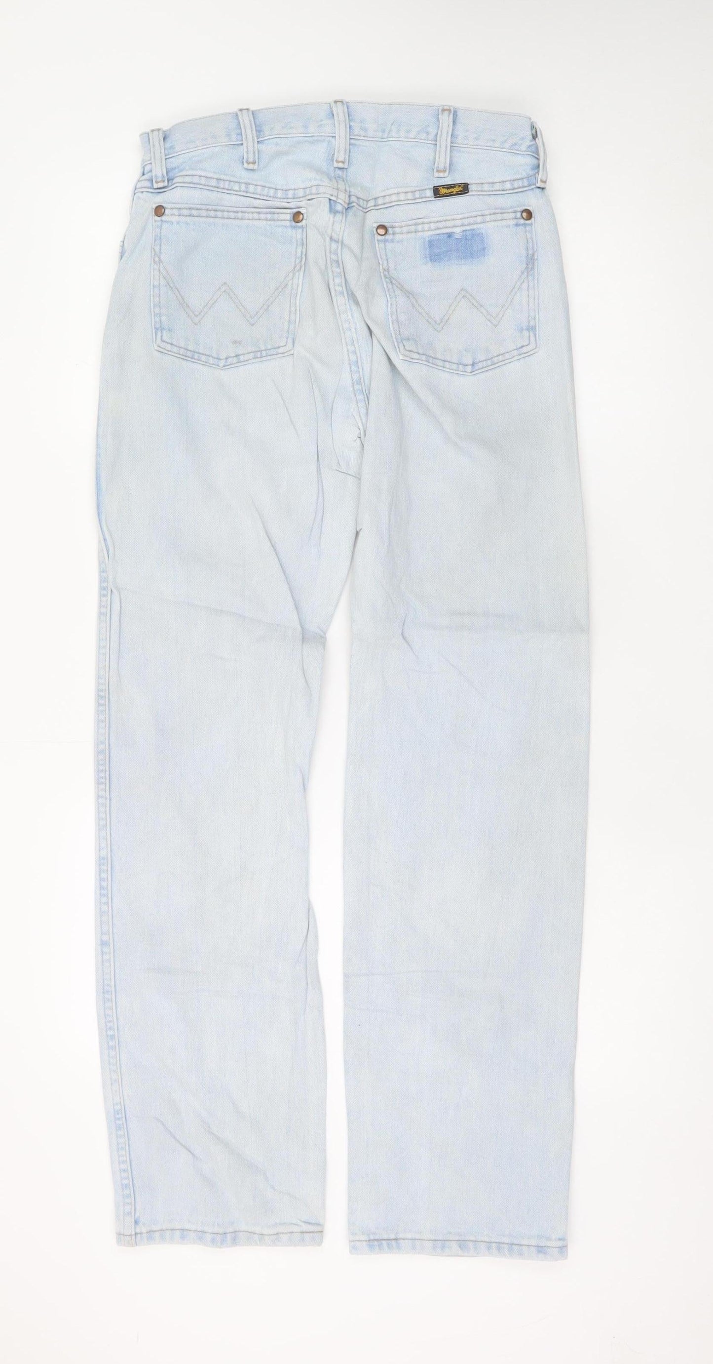 Wrangler Womens Blue 12 Straight Leg Light Wash Jeans