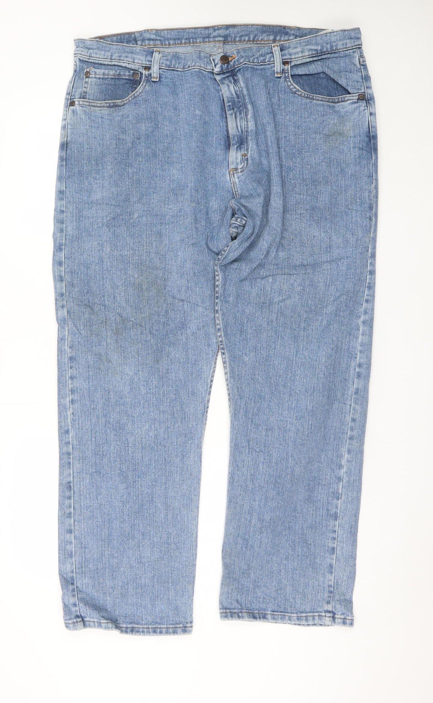 Wrangler Men's Blue 40x29 Relaxed Fit Straight Denim Jeans