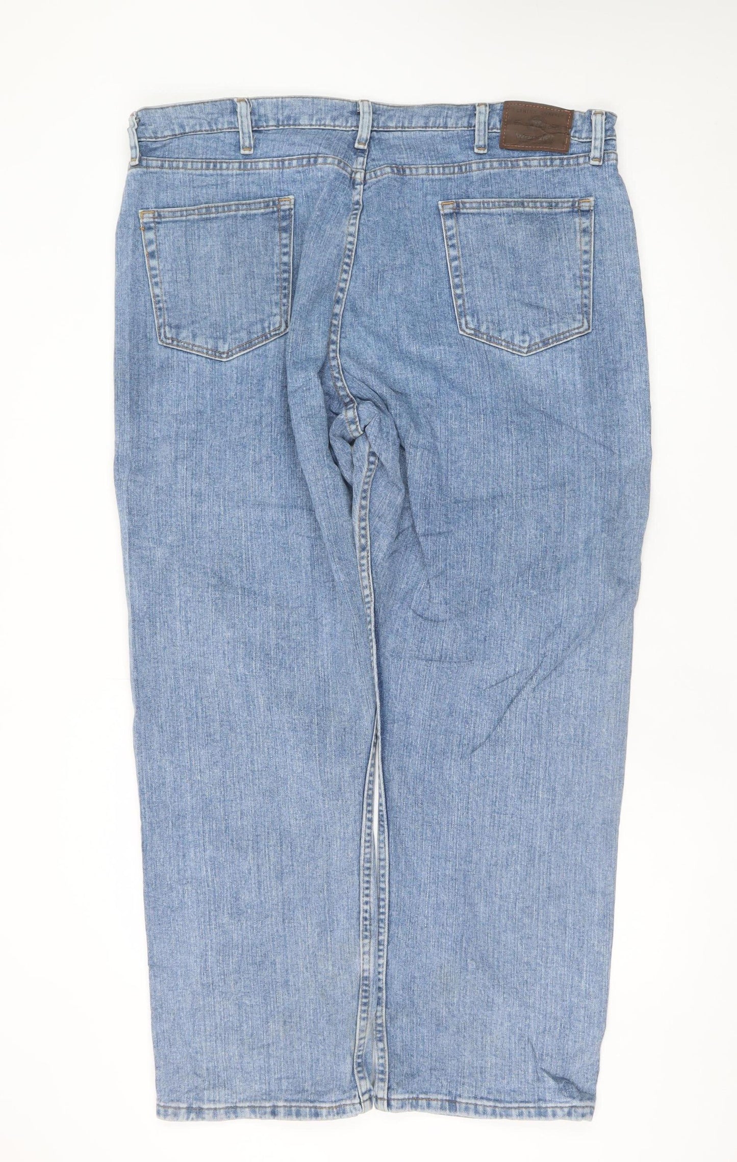 Wrangler Men's Blue 40x29 Relaxed Fit Straight Denim Jeans