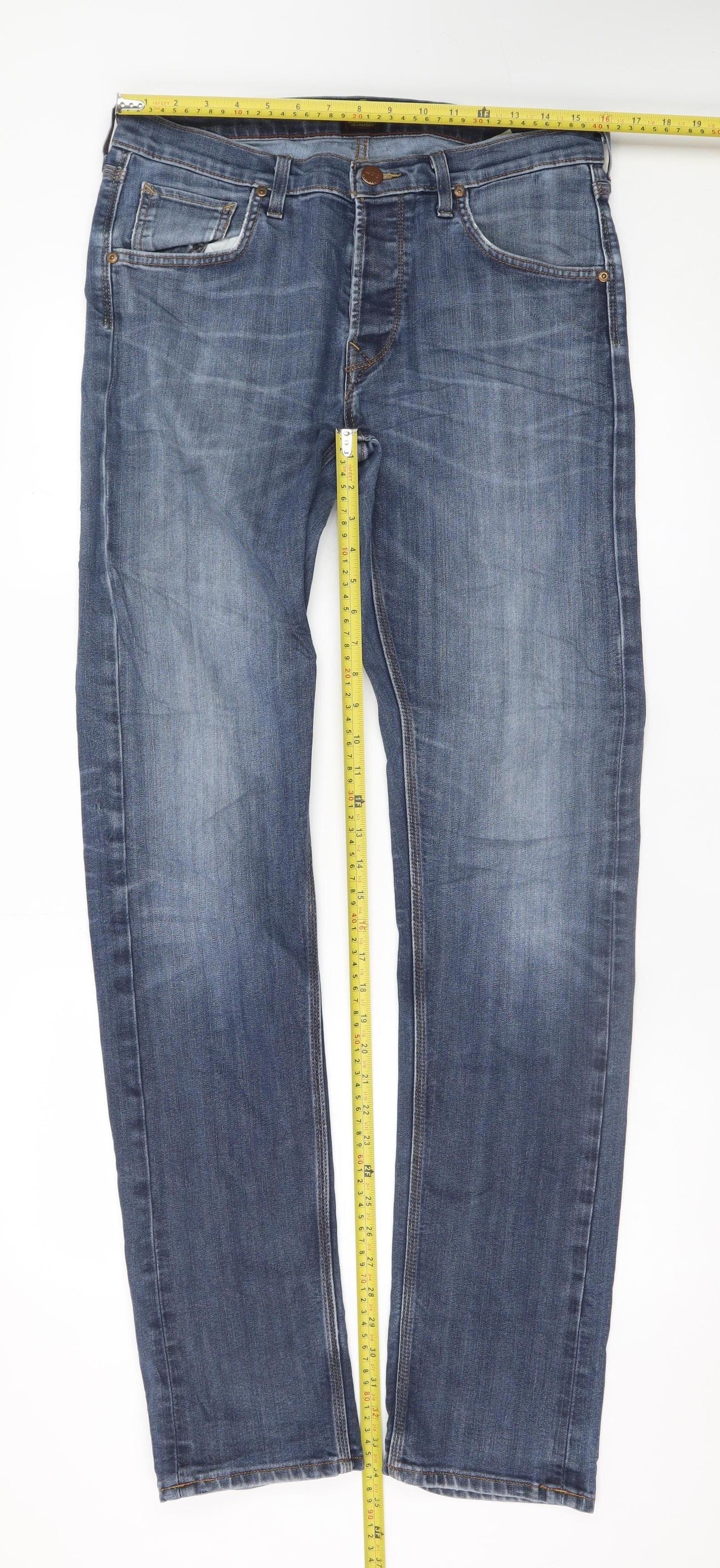 Lee Men’s Blue Daren Straight Leg Regular Fit Denim Jeans W33 L36